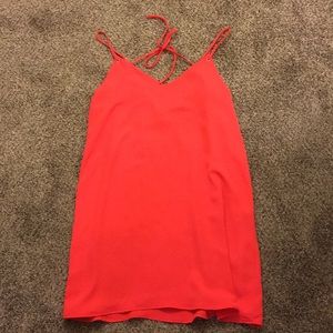 Topshop bright coral colored dress